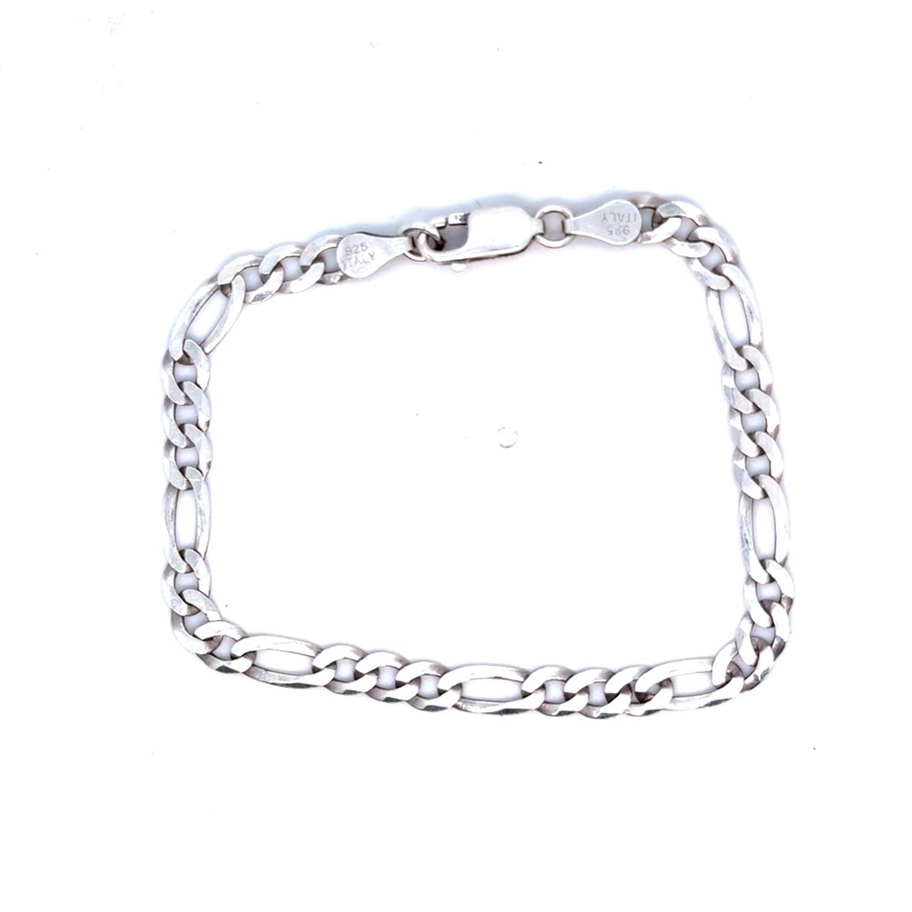Sterling‎ Silver 925 Figaro Link Bracelet